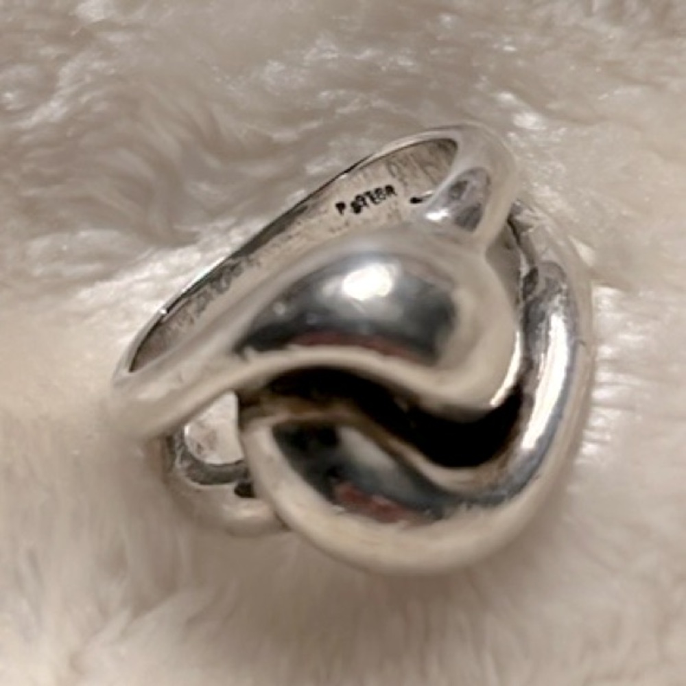 JAMES AVERY 🩶 VINTAGE INSCRIBED CHUNKY STAMPED STERLING SILVER RING Women’s 5 - Picture 4 of 10